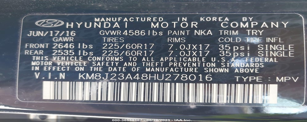 KM8J23A48HU278016 2017 HYUNDAI TUCSON photo no. 9
