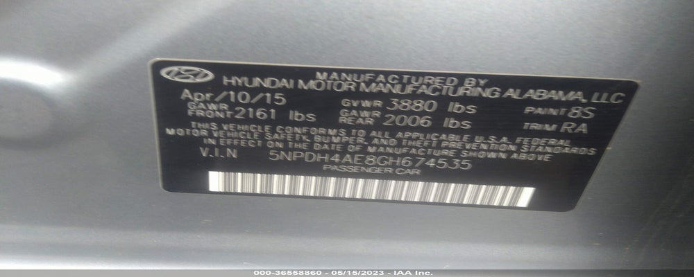 5NPDH4AE8GH674535 2016 HYUNDAI ELANTRA photo no. 9