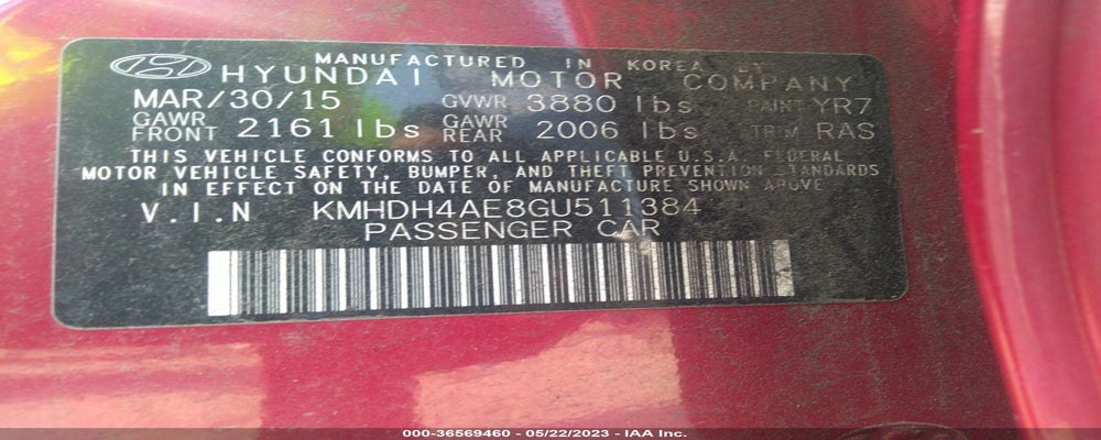 KMHDH4AE8GU511384 2016 HYUNDAI ELANTRA photo no. 9