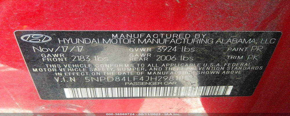 5NPD84LF4JH298185 2018 HYUNDAI ELANTRA photo no. 9