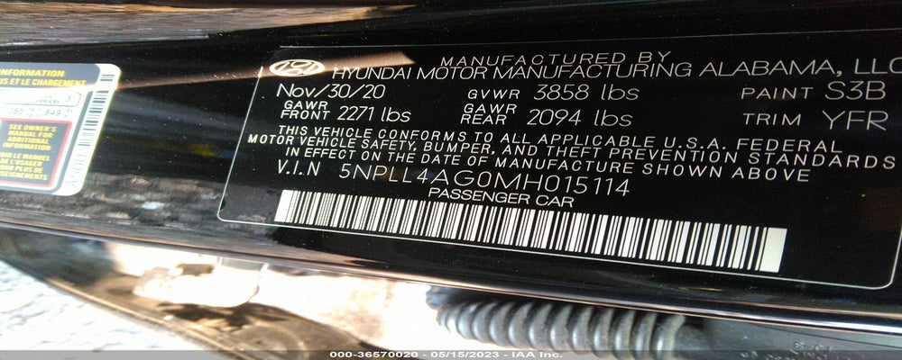 5NPLL4AG0MH015114 2021 HYUNDAI ELANTRA photo no. 9