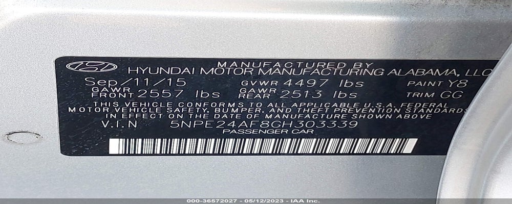 5NPE24AF8GH303339 2016 HYUNDAI SONATA photo no. 9
