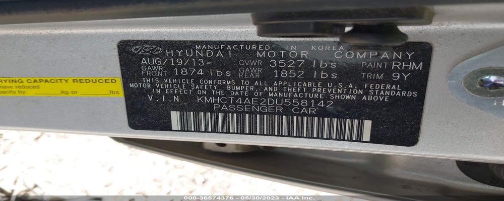 KMHCT4AE2DU558142 2013 HYUNDAI ACCENT photo no. 9