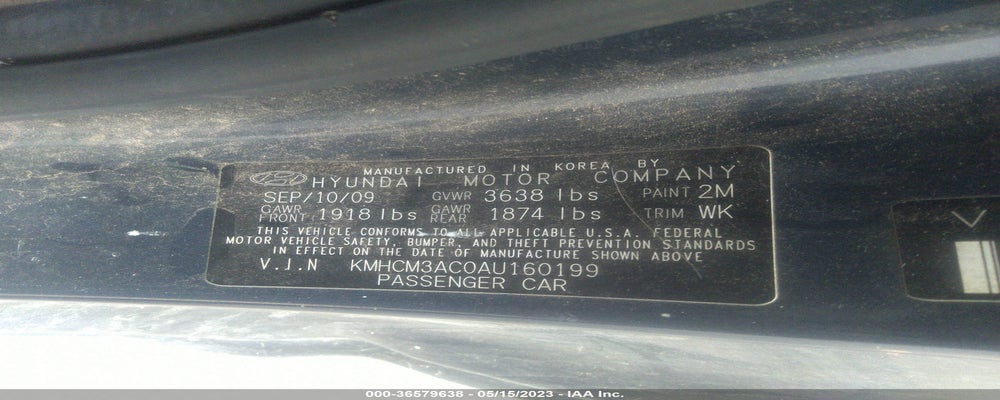 KMHCM3AC0AU160199 2010 HYUNDAI ACCENT photo no. 9