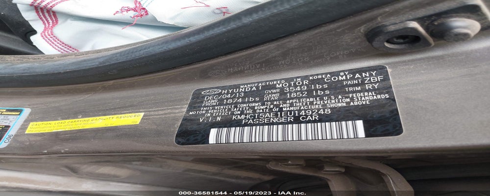 KMHCT5AE1EU149248 2014 HYUNDAI ACCENT photo no. 9