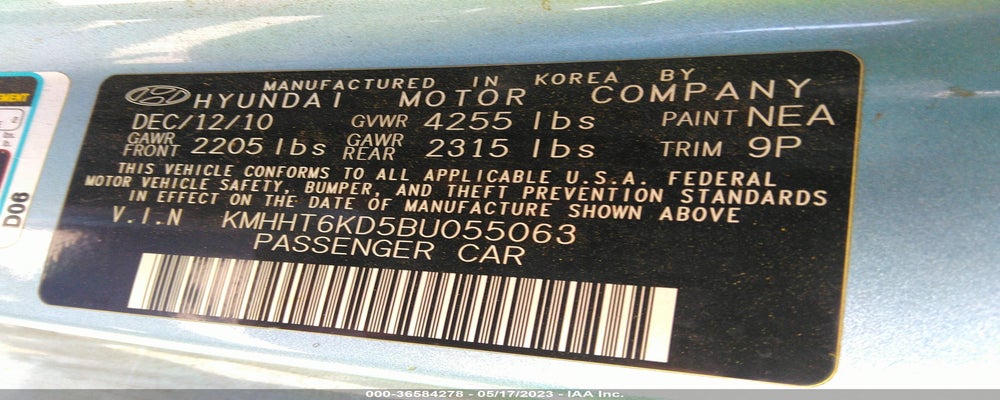 KMHHT6KD5BU055063 2011 HYUNDAI GENESIS COUPE photo no. 9