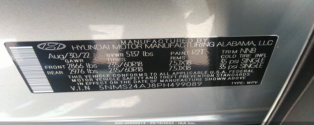 5NMS24AJ8PH499089 2023 HYUNDAI SANTA FE photo no. 9