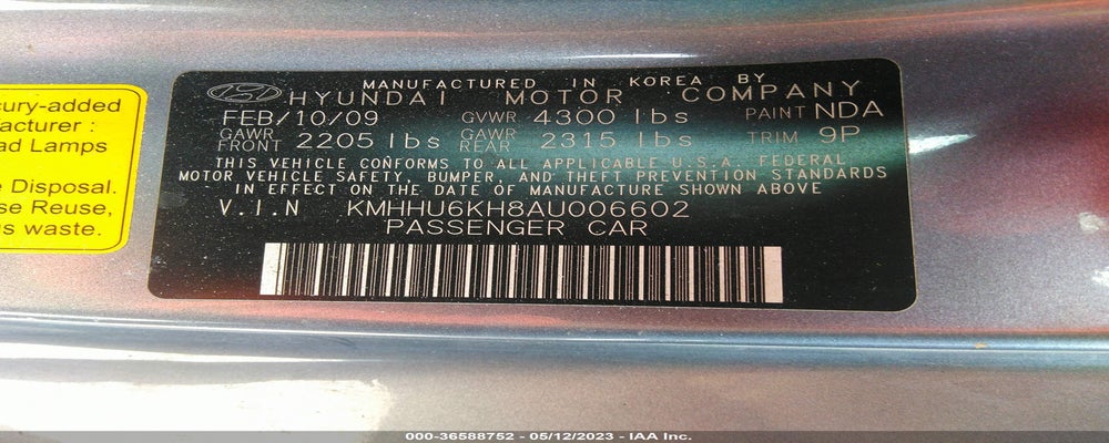 KMHHU6KH8AU006602 2010 HYUNDAI GENESIS COUPE photo no. 9