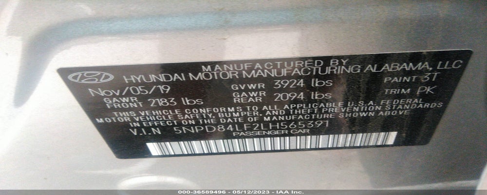 5NPD84LF2LH565391 2020 HYUNDAI ELANTRA photo no. 9