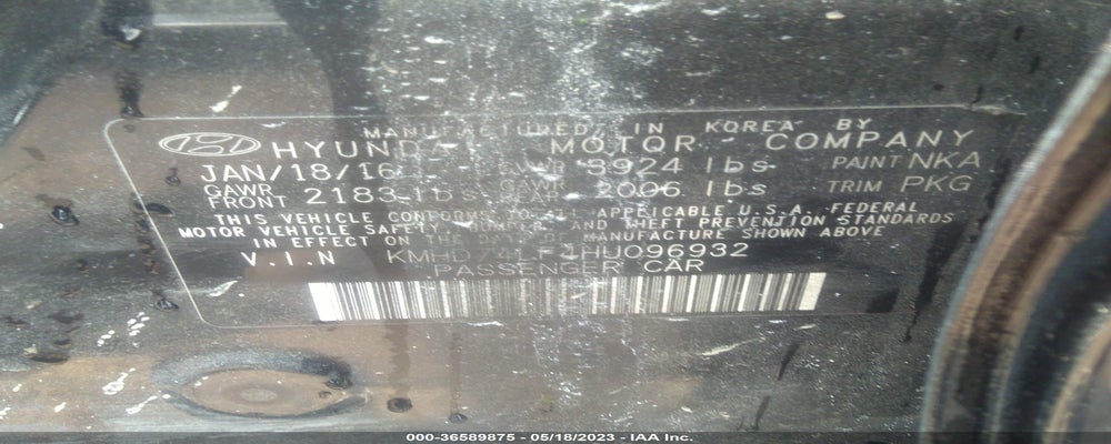 KMHD74LF4HU096932 2017 HYUNDAI ELANTRA photo no. 9