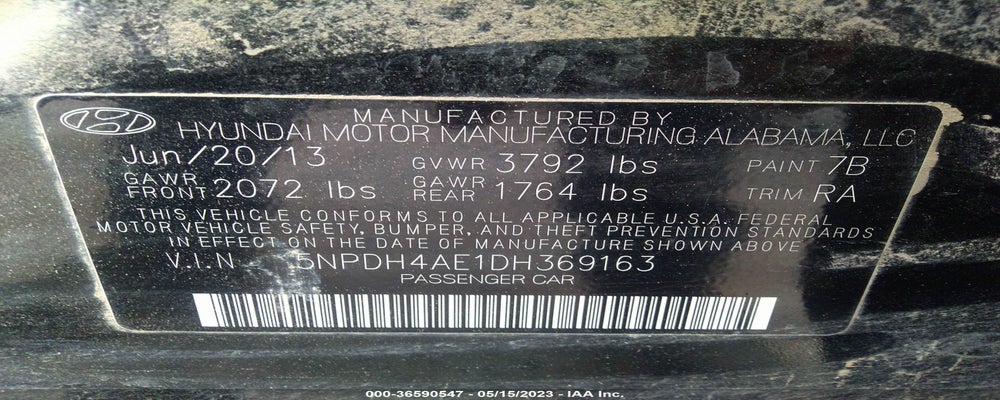 5NPDH4AE1DH369163 2013 HYUNDAI ELANTRA photo no. 9