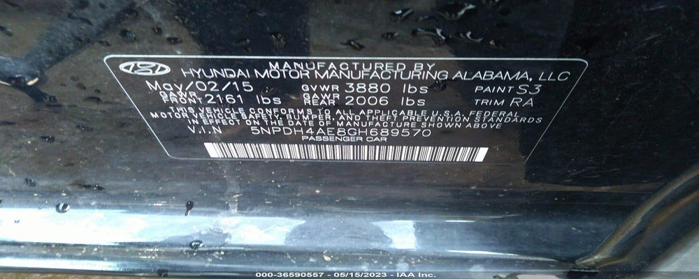 5NPDH4AE8GH689570 2016 HYUNDAI ELANTRA photo no. 9