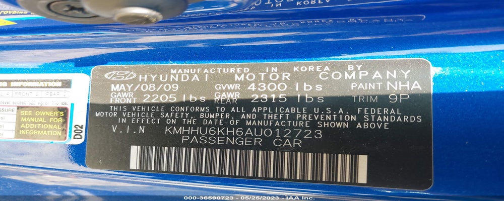 KMHHU6KH6AU012723 2010 HYUNDAI GENESIS COUPE photo no. 9