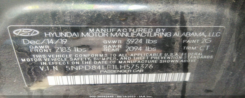 5NPD84LF1LH575376 2020 HYUNDAI ELANTRA photo no. 9