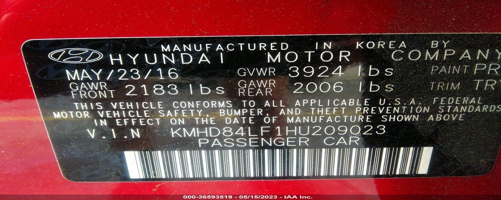 KMHD84LF1HU209023 2017 HYUNDAI ELANTRA photo no. 9
