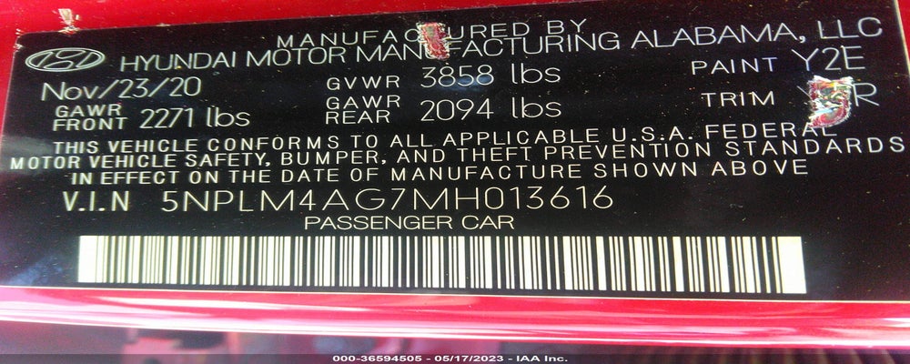 5NPLM4AG7MH013616 2021 HYUNDAI ELANTRA photo no. 9