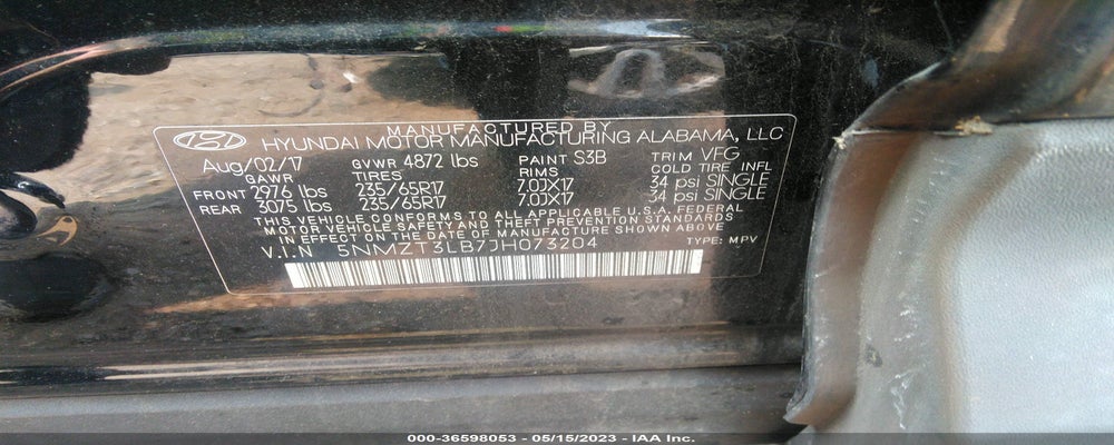 5NMZT3LB7JH073204 2018 HYUNDAI SANTA FE SPORT photo no. 9