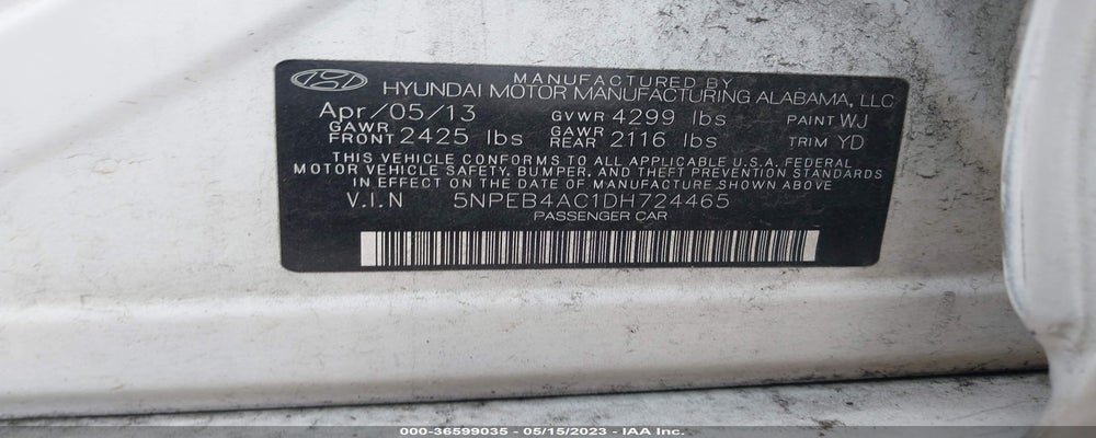 5NPEB4AC1DH724465 2013 HYUNDAI SONATA photo no. 9
