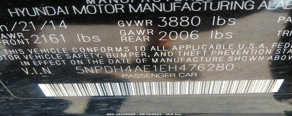 5NPDH4AE1EH476280 2014 HYUNDAI ELANTRA photo no. 9