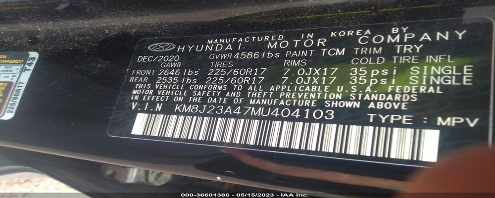 KM8J23A47MU404103 2021 HYUNDAI TUCSON photo no. 9