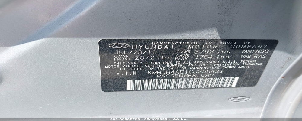 KMHDH4AE1CU258421 2012 HYUNDAI ELANTRA photo no. 9