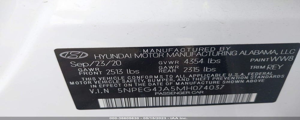 5NPEG4JA5MH074037 2021 HYUNDAI SONATA photo no. 9
