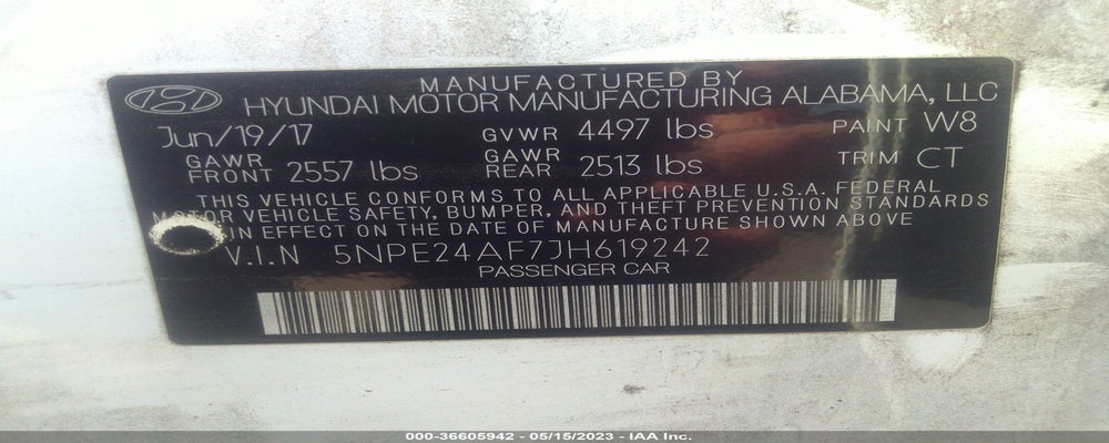 5NPE24AF7JH619242 2018 HYUNDAI SONATA photo no. 9