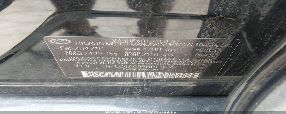 5NPEC4AC9BH013638 2011 HYUNDAI SONATA photo no. 9