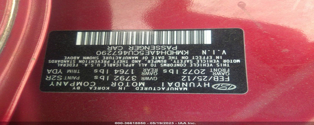 KMHDH4AE5CU467290 2012 HYUNDAI ELANTRA photo no. 9