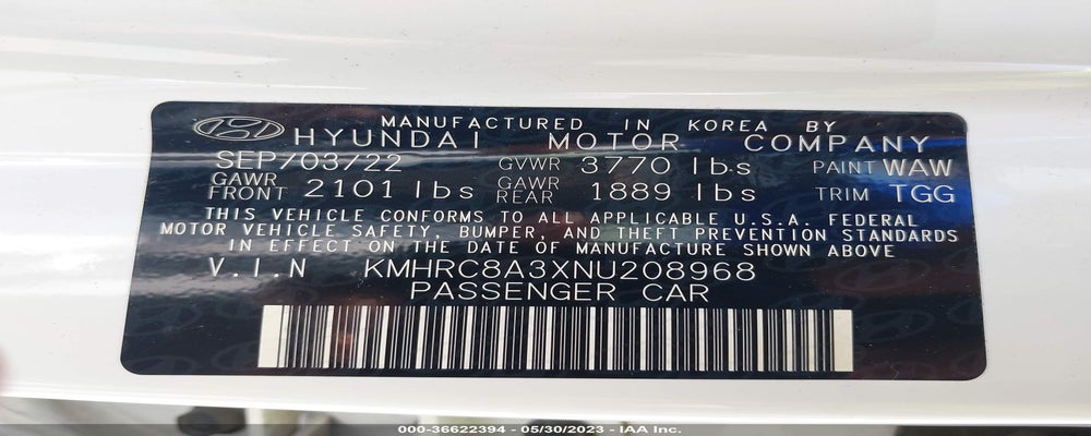 KMHRC8A3XNU208968 2022 HYUNDAI VENUE photo no. 9
