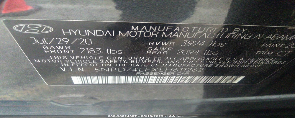 5NPD74LFXLH611262 2020 HYUNDAI ELANTRA photo no. 9