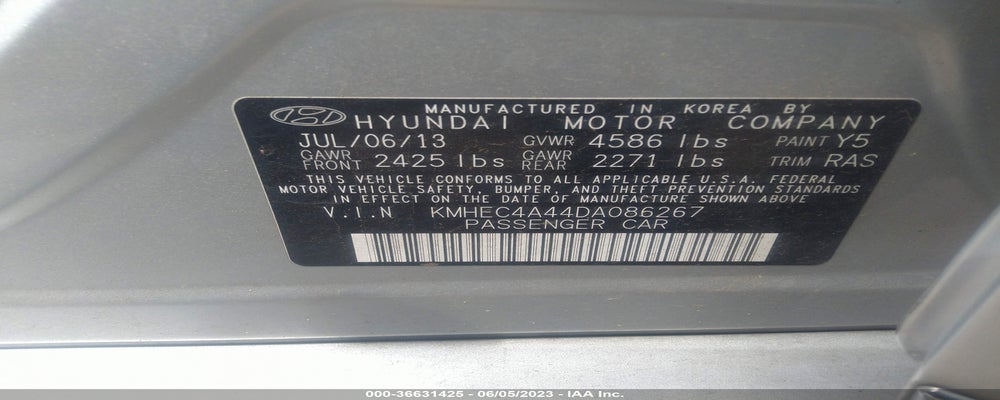 KMHEC4A44DA086267 2013 HYUNDAI SONATA HYBRID photo no. 9