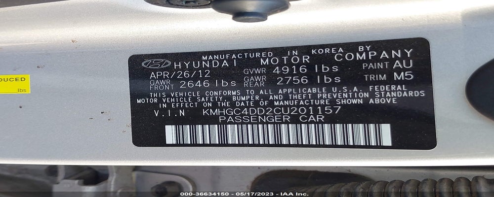 KMHGC4DD2CU201157 2012 HYUNDAI GENESIS photo no. 9