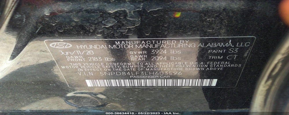 5NPD84LF3LH603596 2020 HYUNDAI ELANTRA photo no. 9
