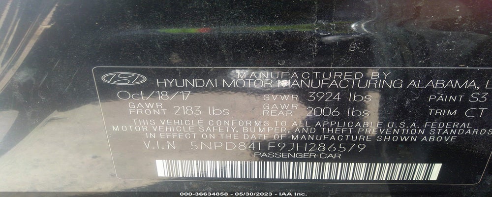 5NPD84LF9JH286579 2018 HYUNDAI ELANTRA photo no. 9