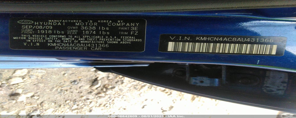 KMHCN4AC8AU431366 2010 HYUNDAI ACCENT photo no. 9