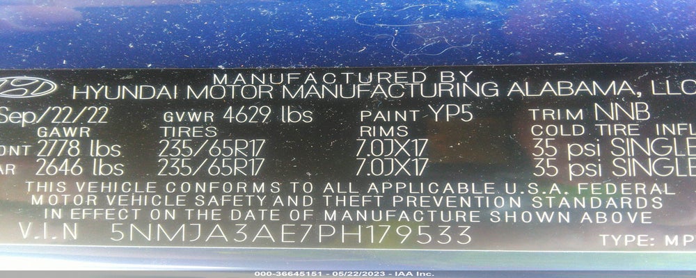 5NMJA3AE7PH179533 2023 HYUNDAI TUCSON photo no. 9