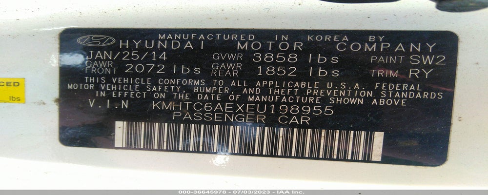 KMHTC6AEXEU198955 2014 HYUNDAI VELOSTER photo no. 9