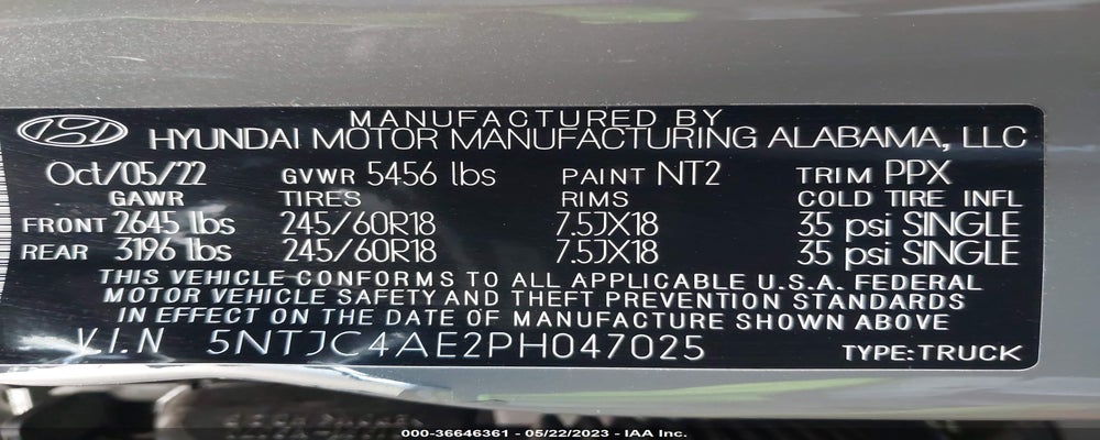5NTJC4AE2PH047025 2023 HYUNDAI SANTA CRUZ photo no. 9