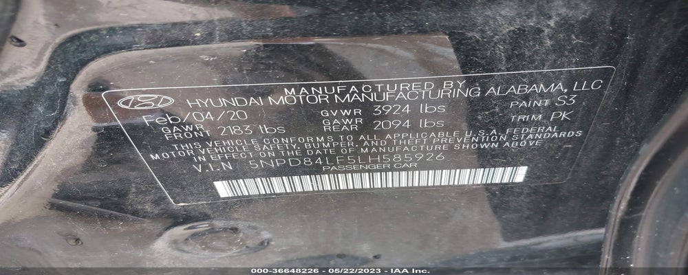 5NPD84LF5LH585926 2020 HYUNDAI ELANTRA photo no. 9
