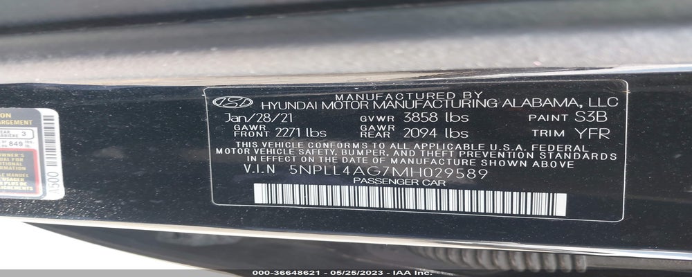 5NPLL4AG7MH029589 2021 HYUNDAI ELANTRA photo no. 9