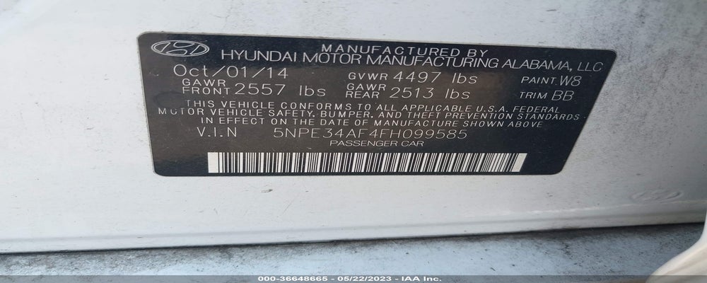 5NPE34AF4FH099585 2015 HYUNDAI SONATA photo no. 9