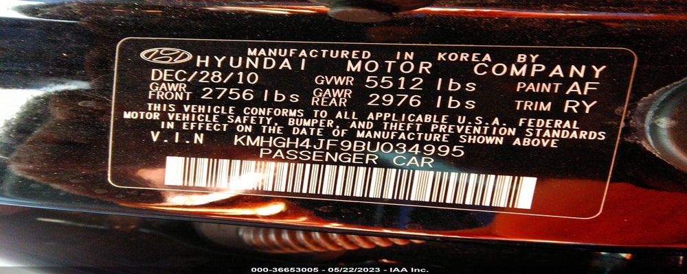 KMHGH4JF9BU034995 2011 HYUNDAI EQUUS photo no. 9