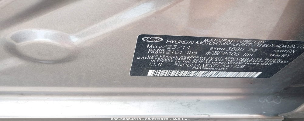 5NPDH4AEXEH541756 2014 HYUNDAI ELANTRA photo no. 9