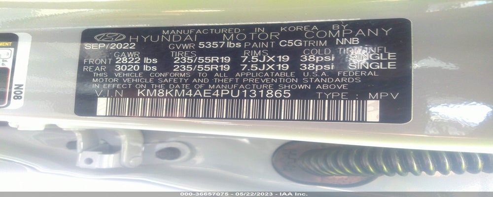 KM8KM4AE4PU131865 2023 HYUNDAI IONIQ 5 photo no. 9