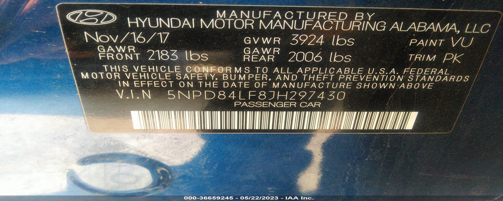 5NPD84LF8JH297430 2018 HYUNDAI ELANTRA photo no. 9
