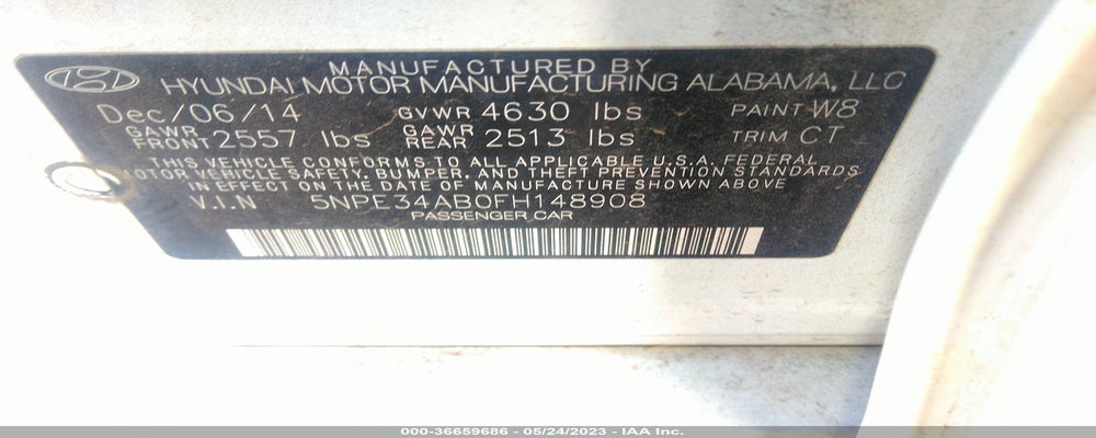 5NPE34AB0FH148908 2015 HYUNDAI SONATA photo no. 9