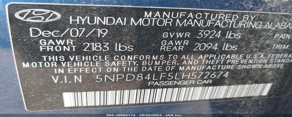 5NPD84LF5LH572674 2020 HYUNDAI ELANTRA photo no. 9