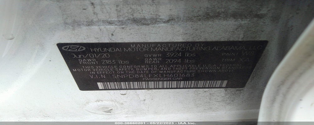 5NPD84LFXLH601683 2020 HYUNDAI ELANTRA photo no. 9