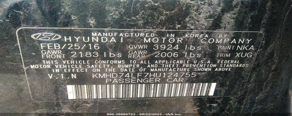 KMHD74LF7HU124755 2017 HYUNDAI ELANTRA photo no. 9